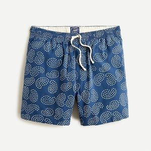 J. Crew 6" dock short in paisley block print